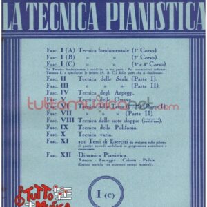 ALESSANDRO LONGO LA TECNICA PIANISTICA 1(C)- ed. Curci