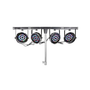 BEAMZ LED PARBAR 4Way Kit 4 FARI DA 18x1W CON SUPPORTO