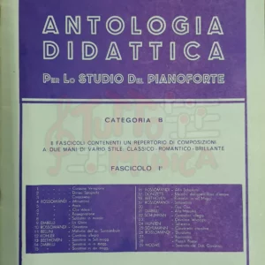 F.Rossomandi Antologia Didattica per lo studio del Pianoforte Categoria B Fascicolo I