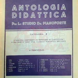 F.Rossomandi Antologia Didattica per lo studio del Pianoforte Categoria B Fascicolo V