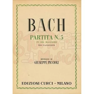 BACH PARTITA N.5 IN SOL MAGGIORE PER PIANOFORTE