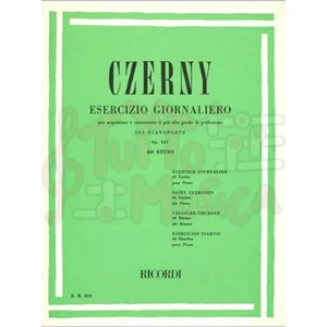 CZERNY ESERCIZIO GIORNALIERO SUL PIANOFORTE OP.337 40 STUDI - RICORDI