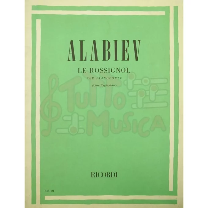 ALABIEV LE ROSSIGNOL PER PIANOFORTE