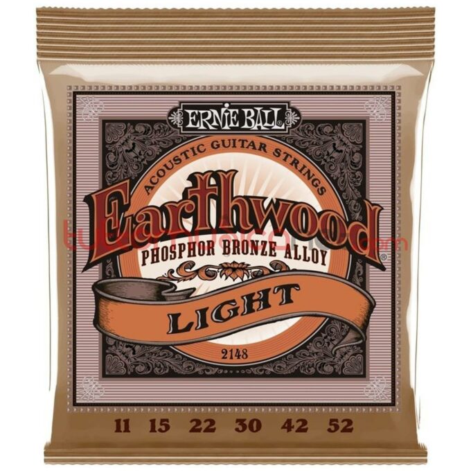 ERNIE BALL 2148 EARTHWOOD PHOSPHOR BRONZE CORDIERA PER CHITARRA ACUSTICA 11-52