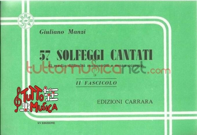 Giuliano Manzi 57 Fasc.II solfeggi cantati di media difficolta'