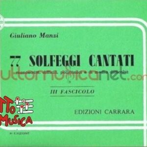 Giuliano Manzi 77 solfeggi cantati manoscritti III fasc.