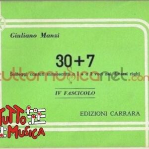 Giuliano Manzi30+7 solfeggi cantati manoscritti A 1 E A 2 voci nei diversi righi IV fascicolo