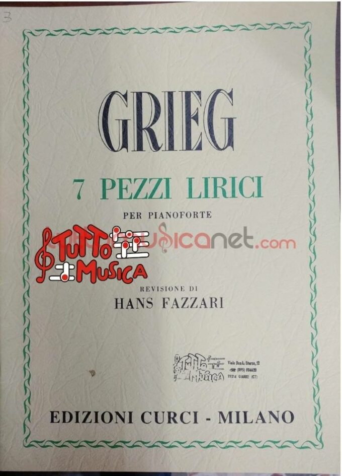 Grieg 7 pezzi lirici per pianoforte revisione di Hans Fazzari