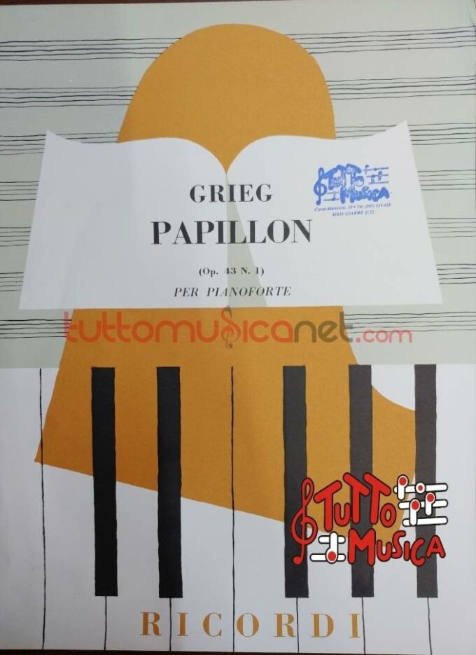 Grieg papillon per pianoforte