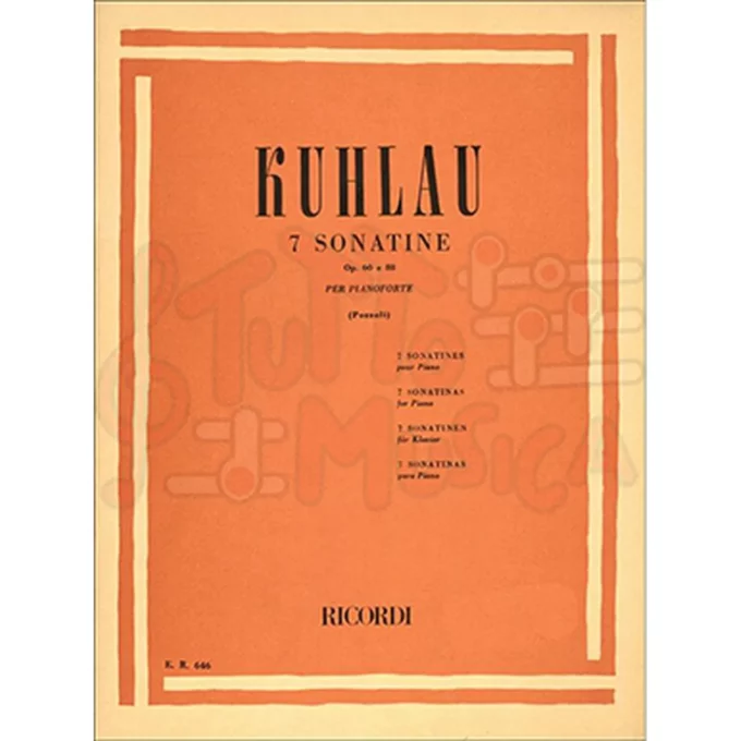 KUHLAU 7 SONATINE OP. 60, OP. 88 PER PIANOFORTE