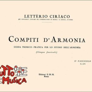 Letterio Ciriaco compiti d'armonia per lo studio dell'armonia IV fascicolo
