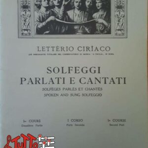 Letterio Ciriaco solfeggi parlati e cantati I corso seconda parte