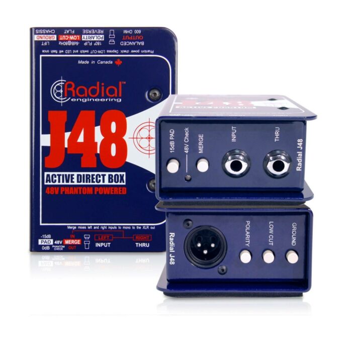 Radial J48 direct box attiva con alimentazione phantom