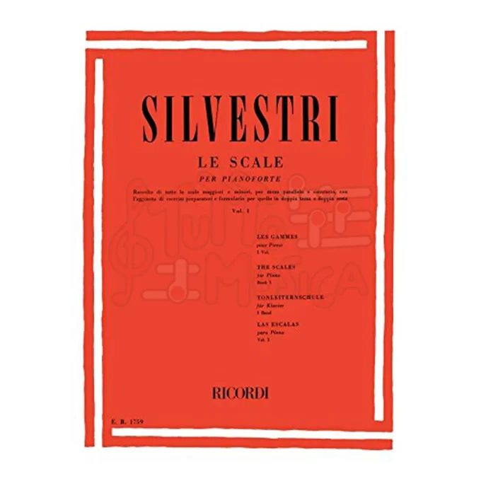 SILVESTRI LE SCALE PER PIANOFORTE VOLUME I – RICORDI E.R. 1759