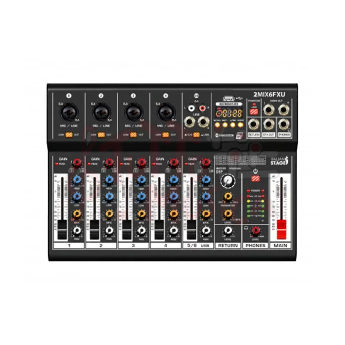 Mixer Italian Stage 2MIX6FXU 6 canali bluetooth