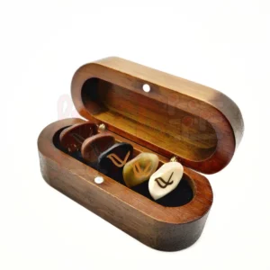 Wambooka nativo picks selezione di 5 plettri five senses con custodia in legno