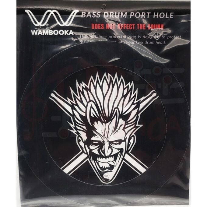 wambooka wb-ph5 black - salva foro 5" per grancassa, anello rinforzato autoadesivo per microfono