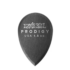 Ernie Ball plettri prodigy teardrop black 1.5 mm busta da 6
