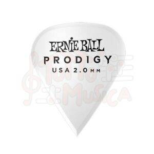 ERNIE BALL PLETTRI PRODIGY SHARP WHITE 2MM BUSTA DA 6