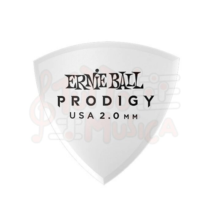 ERNIE BALL PLETTRI PRODIGY SHIELD WHITE 2 MM BUSTA DA 6