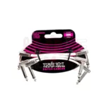 Ernie Ball 6384 flat ribbon patch cable white 7.62cm 3pk