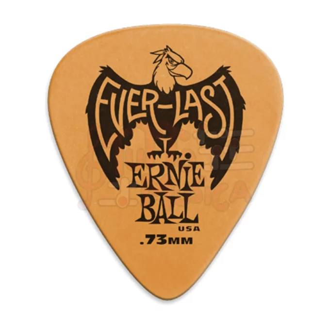 ERNIE BALL 9190 PLETTRI EVERLAST ORANGE 0.73MM BUSTA DA 12