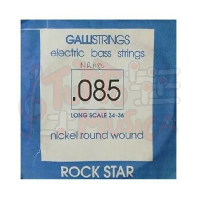 Galli Rock Star Corda Singola per Basso 085 Nickel Round Wound