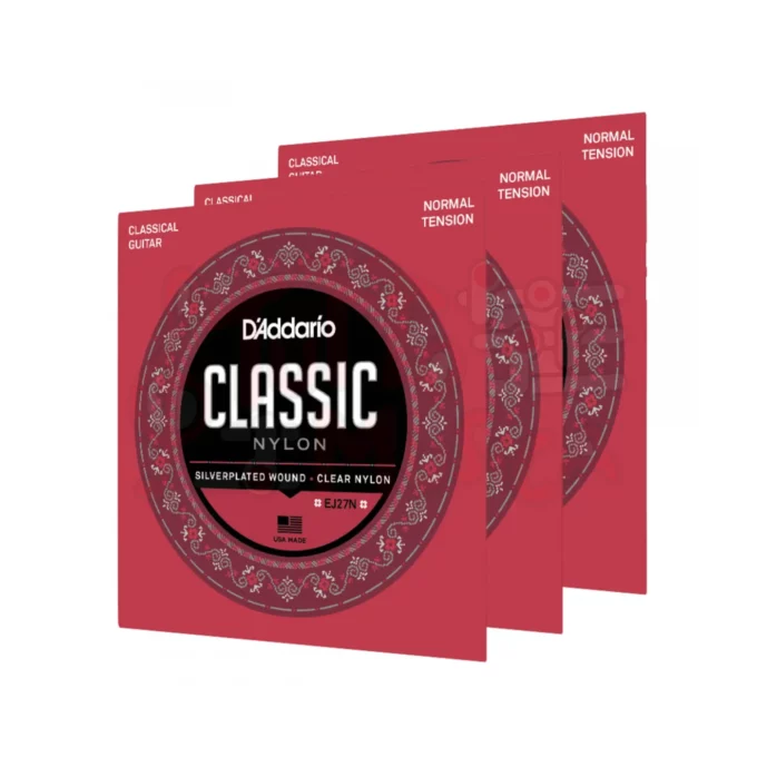 D'Addario Classic Nylon EJ27N-3D 3 Set di Corde