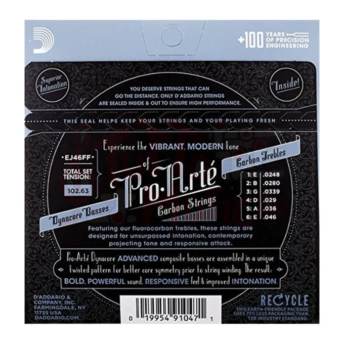 D'Addario Pro Artè Set di corde per CHitarra Classica EJ46FF