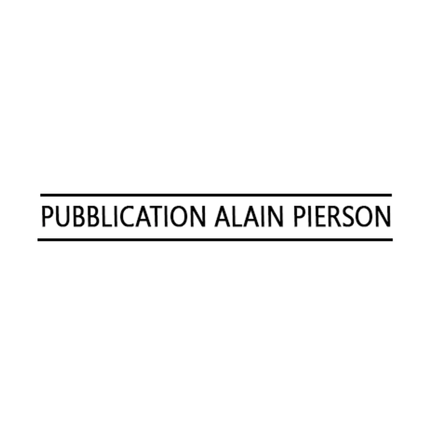Pubblication Alain Pierson