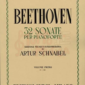 Beethoven 32 Sonate per pianoforte Volume 1 Rev. Artur Schnabel