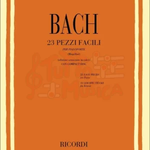 J.S.Bach 23 pezzi facili con CD Rev.Mugellini per Pianoforte